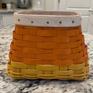 Longaberger Candy Corn Basket and Clear Protector